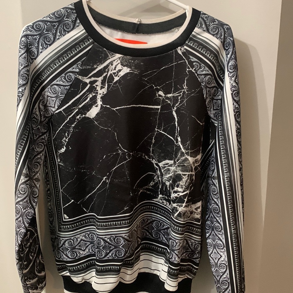 Black and White marble Clover Canyon shirt